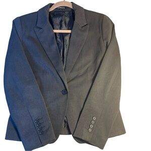 Express Charcoal Tailored Blazer